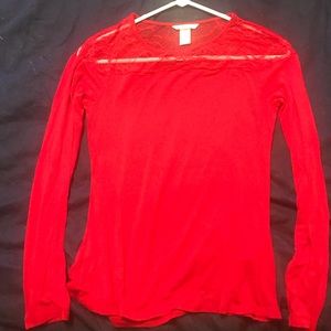 Long sleeve lace top